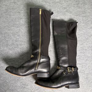 Michael Kors MK Arley Brown Leather Riding Knee Tall Boots Shoes Sz 7M